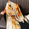 Foulards 90 180CM femmes Foulard en soie châles luxe impression conception Satin mode dame Long lisse Foulard femme Hijab