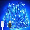 Stringhe di Natale USB LED Lucine Stringa di luce per esterni Confezione regalo Albero di Natale Puntelli Camera da letto Ghirlanda Tenda Decor 2023 Anno