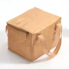 Förvaringspåsar vikbar återanvändbar läcksäker papper lunch matpåse container bärbar stor kapacitet barn pojke kvinnor termisk kylare isolerad