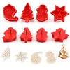 Baking Moulds Christmas Cookie Mold 4PCS A Set Cartoon Plastic For And Year Decoration 2023