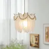 Chandeliers French Light Luxury Small For Dining Table Living Room Modern Minimalist Corridor Aisle Long Line Glass Chandelier