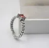 Cluster Rings Pure S925 Silver Ring Woman's Red Garnet Small Weave Open US Size 6-9