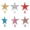 Christmas Decorations 15/2520cm 3D Five-point Star Gold Powder Flash Tree Topoer Merry Home Table Topper Xmas Decor