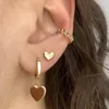 フープイヤリングファッションマカロングラスグリーンカラーハートシンプルなかわいいdangle for women girlsサマージュエリーギフト