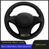 Steering Wheel Covers DIY Car Accessories Cover Black Hand-stitched Genuine Leather For E83 X3 2003-2010 E53 X5 2000-2006
