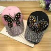 Caps de bola Capfeta de strass feminino Cap de beisebol feminino Bling Diamond Swag Casquette Girl Snap Back Gorras Summer Summer Butterfly Hat Butterfly