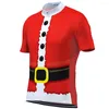 Vestes de course Hirbgod Funny Men's Short à manches courtes à manches pour le Père Noël Clothys HK087 HK087