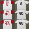 QQQ8 C202 Men 8 Ray Fosse 40 Ken Harrelson 48 Sam McDowell Baseball Jersey Stitched