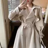 satin -trenchcoat frauen