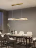 Lâmpadas pendentes Sala de jantar Cristal lustre de cristal Moderno One Word Spiral Design Lâmpada pendurada Luxury Kitchen Island Bar Table Iluminação