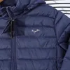 아크 다운 재킷 디자이너 바람 방전 자켓 겨울 따뜻한 까마귀 상자 프린트 사업 간단