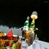 مصابيح الطاولة ثلاثية ألوان تعتيم قابلة للإزالة وقابلة للفصل يمكن الجمع بين محمولة مصباح إبداعي مع أي شريط النبيذ escritio