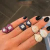 Trauringe KellyBola Collection Trendiger herzförmiger kubischer Zirkon stapelbarer schicker Ring für Frauen DUBAI Braut-Statement-Finger