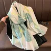 Foulards 90 180CM femmes Foulard en soie châles luxe impression conception Satin mode dame Long lisse Foulard femme Hijab