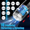 THROSTING Male Masturbators Sexleksaker för män Automatisk avsugningsmaskin med 10 stötar Rotationslägen Hands Free Oral Stroker Toy