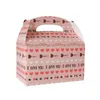 Gift Wrap 12pcs Valentine Treats Boxes Theme Party Candy Carrying Carton Organizer Biscuit Cake Square Box