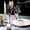 Wijnglazen Europese kristalglas Goblet hellende mond Rode cocktail Champagne Luxueuze veelkleurige wijnglas