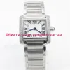 Top Saffier Dameshorloge Quartz Luxe W5200013 20mm Kristal Witte Rechthoek Grote Diamanten Kast Roestvrij Staal Dames Watch284P