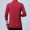 Men's Polos Autumn Long-sleeved Polo Shirt Solid Color Casual Thermal Cotton Plus Size M-5XL Brand Tops Camisa Masculina