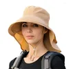 Berets Wide Brim Visor Hat With Neck Flap Outdoor Gardening Fishing Golfing Cycling