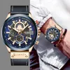 Watches Mens Branded Luxury Casual Leather Strap Sport Quartz Wristwatch Chronograph Clock Male Creative Design Dial251S