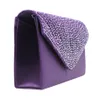 Ladies Satin Clutches Evening P￥sar Crystal Bling Handv￤skor Br￶llopsfestv￤ska Kuvert Fashion Womens V￤skor Pl￥nbok Koppling Bag 290y