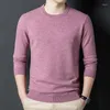 Męskie swetry 2023 jesień zimowych mężczyzn O-Neck Wool Pullovers Pure Man