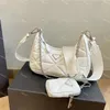 Women Crossbody Bags Hobo 2pcs مصمم الأزياء الفاخرة الأزياء الفضية مقبض حقائب اليد حقيبة الكتف