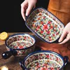 Skålar polska bakplattor handmålade kök bordsartiklar keramisk skål sallad dessert biff pasta fruktfack dekoration