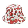 Berets Sells Fruit Pattern Fisherman's Hat Men And Women's Outdoor Leisure Sun Summer Travel Dropshiping Soft Breathabe Cap