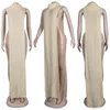Casual Dresses Sexig tröja klänning för kvinnor turlneck ärmlös hög delad höst vintermode kvällsklubb vestidos mujer