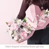 Gift Wrap Elegant Style HighEnd Birthday Diamond Heart Shape Flower Box Rose Gold Color Inner Packaging ABS