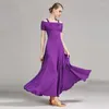 Stage Wear Wholesale Women Girls Black Red Long Dress Ballroom Practice