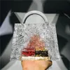 Transparent Ice Crack Acrylic Handbags Crystal Clear Acrylic Clutch Bags Designer Bucket Bag Transparent Dinner Bags With Acry323s