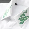 Men's Casual Shirts Minglu Cotton Men's High Quality Long Sleeve Embroidery Business Men Dress Slim Fit Party Man 4XL