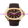 16 Style Montre-bracelet de luxe Montre automatique Hommes Noir 5167A-001 Cadran Rose Or Squelette Bande de caoutchouc Transparent Retour Hommes Watch208P