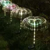 Luci da giardino a fibra ottica impermeabili per esterni con meduse e luce colorata per la decorazione dell'iarda della villa del patio del giardino solare