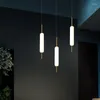 Pendellampor sovrum säng ledning ljus modern minimalistisk restaurang levande matsal ljuskrona nordisk glas hängande lampbelysning