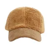 Ball Caps Mädchen Kleidung Faux Lamm Wolle Baseball Kappe Für Männer Frauen Teddy Fleece Sport Hüte Warme Winter Outdoor Leder