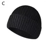 Cycling Caps Winter Men's Beanie Knitted Hat Boy Skullcap Sailor Cap Solid Color Unisex Retro Cuffs Short Melon Navy Style Hats