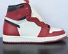 Jumpman 1 High OG Lost Found Basketball Shoes Varsity Red/Black-Sail-Muslin Outdoor Trainers Sports Sneaker With Box