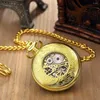 Montres de poche ORKINA Montre Unisexe Hommes Et Femmes Mécanique Fob Squelette Steampunk Horloge Pendentif Chaîne Montre Vintage