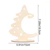 Dekoracje świąteczne drewniane gwiazda kreatywne rzemiosła drzewa ozdoby drewniane z stojakiem