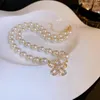 Colares pendentes imitação requintada pérola pérola moda moda simples clavícula cadeia de jóias de casamento presentes para femininos acessórios para roupas