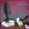 Vibrateur lumineux télécommandé, 10 bouchons anaux vibrants avec lumières LED, jouets sexuels pour hommes et femmes, stimulateur de Massage de Masturbation