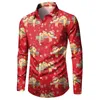 Casual shirts voor heren mannen met lange mouwen shirt kerstbanket vakantie gedrukte tops jaren mode rendier cartoon 2023