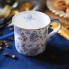 Tasses Céramique Porcelaine Thé Lait Tasse À Café Vaisselle De Luxe Bone China Cadeau De Mariage Cadeau D'anniversaire Pour Couple Amis 300 ML