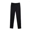 Byxor 2023 Ladies Autumn Winter Plus Size Long Pencil For Women Stora Casual Slim Elastic Black Trousers 3XL 4XL 5XL 6XL