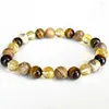 Link bransoletki MG1712 WOMENS WABRA Zodiak Bransoletka 8 mm Tiger Eye Cytrine Picture Jasper Chakra Kulki