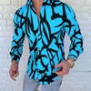 Men's Casual Shirts 2023 Men's Slim Fit Spring Summer Lapel Street Fashion Long Sleeve 3XL